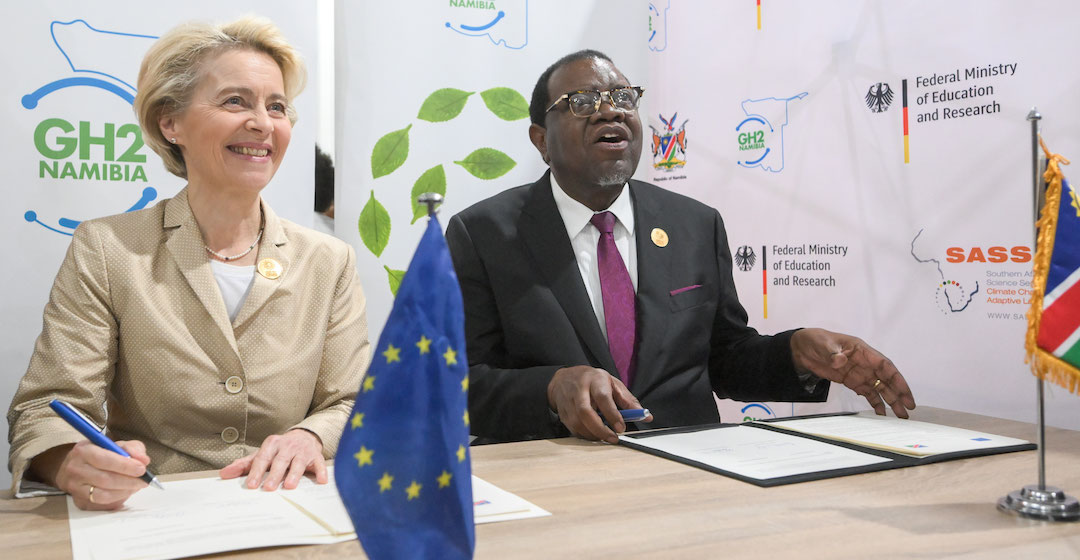 EU und Namibia unterzeichnen Abkommen über grünen Wasserstoff und Rohstoffe