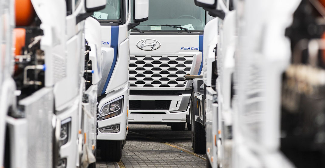 Hylane kauft 32 weitere Wasserstoff-Lkw von Hyundai