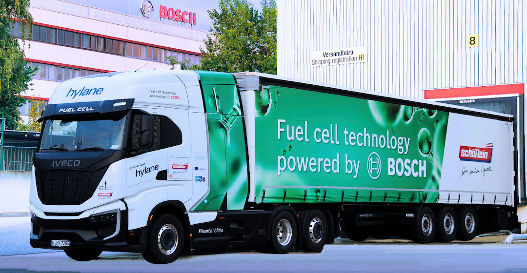 Bosch testet Brennstoffzellen-Lkw im internen Werksverkehr