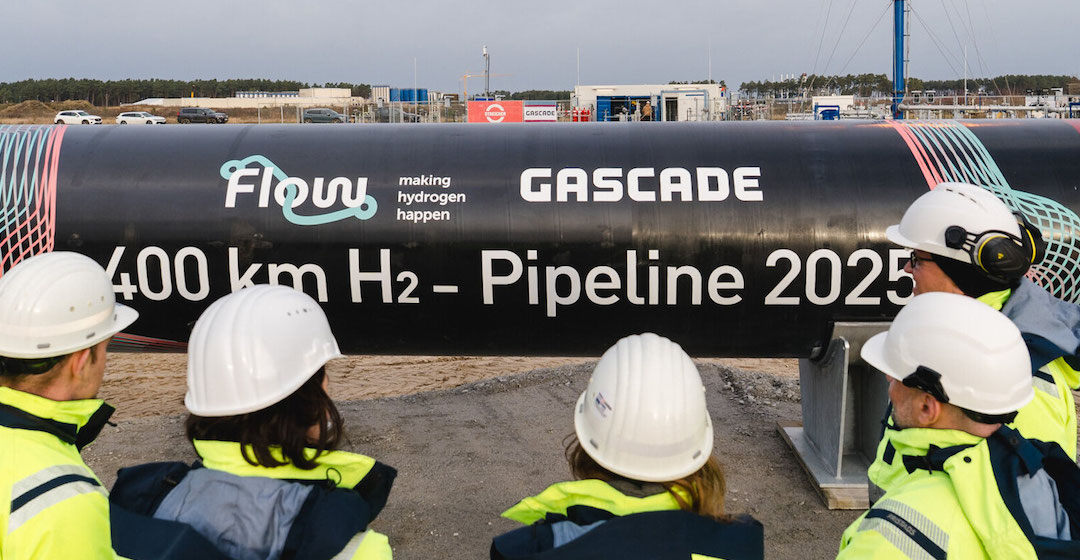 Gascade hat 400 Kilometer Erdgas-Pipeline auf Wasserstoff umgestellt