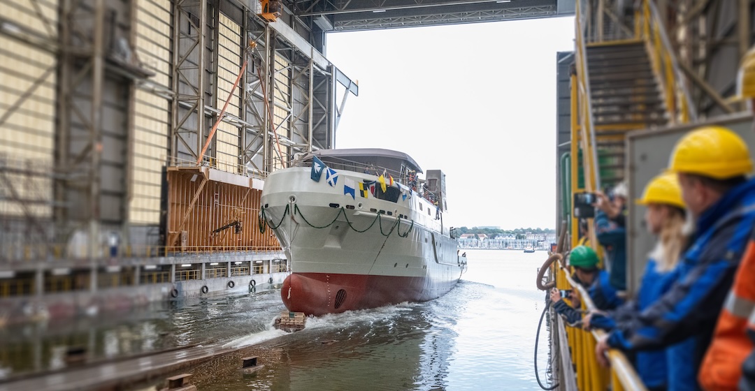 Stapellauf für DLR-Forschungsschiff „Modularis“ in Flensburg